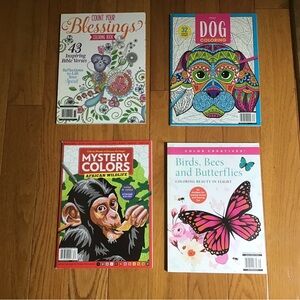 SALE! Four New Stress Buster Coloring Books for Big People, Over 200 Images